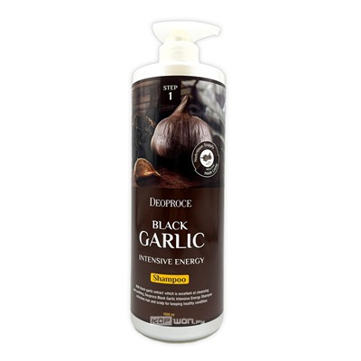 Шампунь от выпадения волос с экстрактом черного чеснока Black Garlic Shampoo Deoproce, Корея, 1000 мл Акция