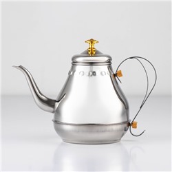 Чайник заварочный из нержавеющей стали «Леранс», 1,1 л, металлическое сито, цвет хромированный