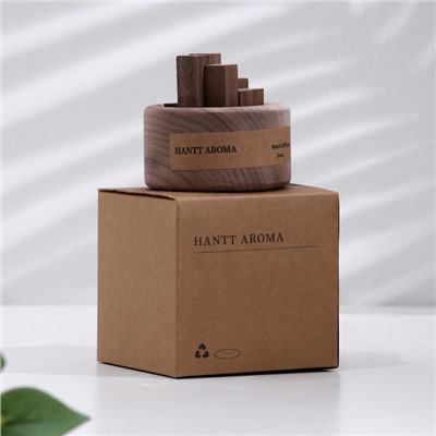 Набор деревянный диффузор "Hantt Aroma", кедровое дерево, с эфирным маслом 10мл в коробке