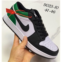 Мужские кроссовки 9023-10 черно-бело-зеленые