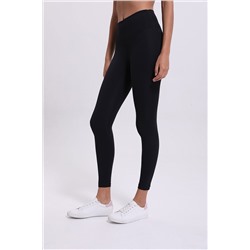 Black Sports High Waist Ankle Length Leggings