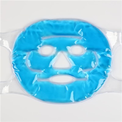 Маска для лица гидрогелевая, охлаждающая/согревающая, d = 21 см, цвет синий