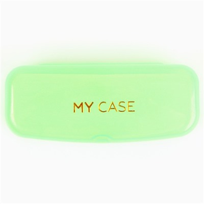 Футляр для очков My case, зелёный, 15,5 х 5,2 х 3,5 см