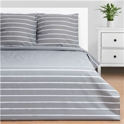 Постельное бельё Этель 2 сп Gray stripes 175х215см,200х220см,70х70см-2 шт, 100% хлопок, поплин