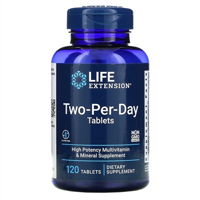 Life Extension, таблетки для приема дважды в день,120 таблетки