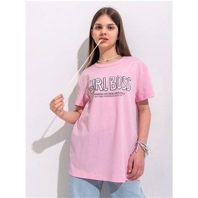 футболка 1ДДФК4512001; светло-розовый14 / Девушка-босс