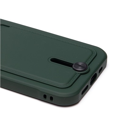 Чехол-накладка - SC304 с картхолдером для "Apple iPhone 15" (dark green) (228128)