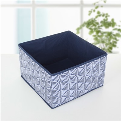 Короб стеллажный для хранения Доляна «Волна», 29×29×18 см, цвет синий