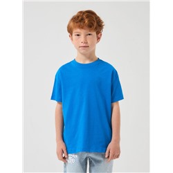 Однотонная футболка голубой
