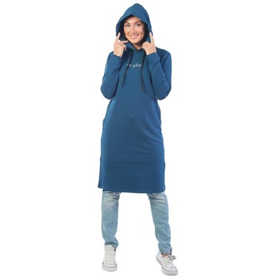 Платье-толстовка To play, размер 52, цвет синий