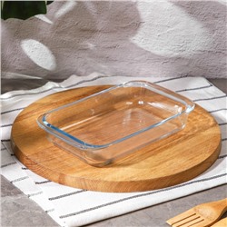 Форма для запекания и выпечки из жаропрочного стекла прямоугольная Доляна «Фуэго», 1 л, 25,7×14,5×4,7 см