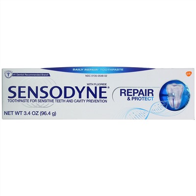 Sensodyne, Фтористая зубная паста «Восстановление и защита», 96,4 г