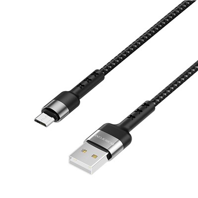Кабель USB - micro USB Borofone BX34 Advantage (повр. уп)  100см 2,4A  (black)