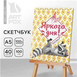 Скетчбук «Енот» А5, 40 л, 100 г/м