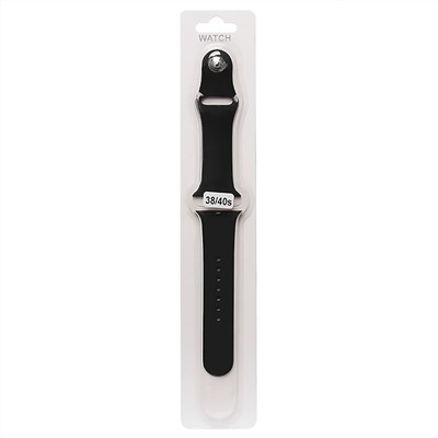 Ремешок - ApW Sport Band Apple Watch 38/40/41 mm силикон на кнопке (L) (black)