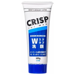 Отшелушивающий скраб для мужчин с ментолом W Crisp, Япония, 120 г