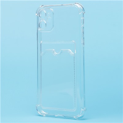 Чехол-накладка - SC278 с картхолдером для "Apple iPhone 11" (transparent) (205942)