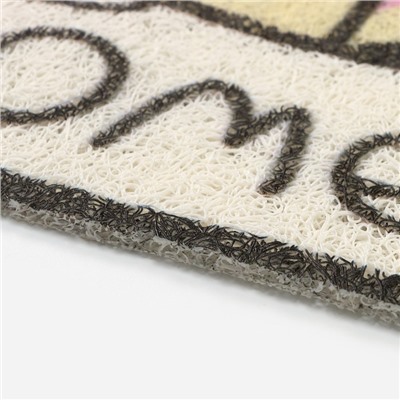 Коврик придверный грязезащитный Доляна «Корги», 40×60 см, цвет МИКС