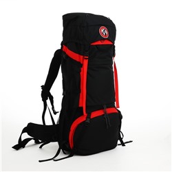 Рюкзак туристический, Taif, 120 л, отдел на шнурке, 2 наружных кармана, цвет чёрный/красный