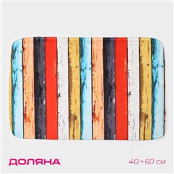 Коврик для ванной Доляна «Цветное дерево», 40×60 см
