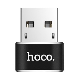 Переходник USB - Type-C Hoco UA6 USB to Type-C converter (black)