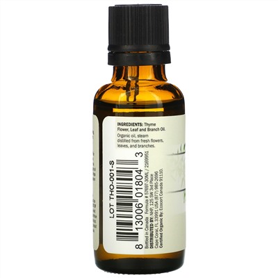 Dr. Mercola, органические эфирные масла, чабрец, 30 мл (1 жидк. унция)