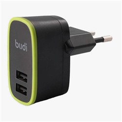 Адаптер Сетевой budi M8J056E(NC) 2USB 2,4A/10W (black)