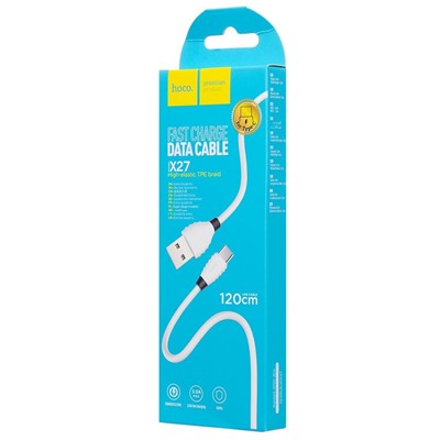 Кабель USB - Type-C Hoco X27 Excellent  120см 2,4A  (white)