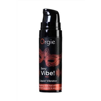 Разогревающий гель для массажа ORGIE Sexy Vibe Hot с эффектом вибрации - 15 мл.