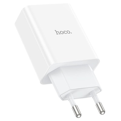 Адаптер Сетевой Hoco C99A PD QC3.0 (повр.уп) 2Type-C/USB 20W (white)