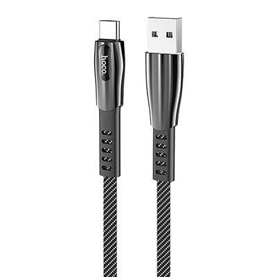 Кабель USB - Type-C Hoco U70  120см 3A  (dark grey)