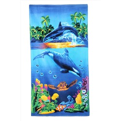 Пляжное полотенце с дельфинами