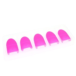 Силиконовые колпачки для снятия гель-лака (набор 5 шт) фиолетовые