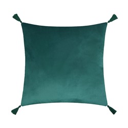 Наволочка декоративная с кисточками Этель цвет зелёный, 45х45 см, полиэстер, велюр