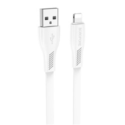 Кабель USB - Apple lightning Borofone BX85  100см 2,4A  (white)