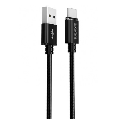 Кабель USB - Type-C Borofone BU1 магнитный (повр.уп)  120см 3A  (black)