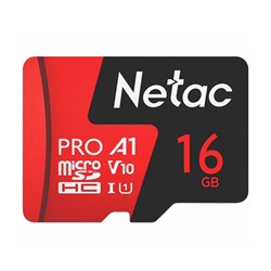 Карта флэш-памяти MicroSD 16 Гб Netac P500 Extreme Pro UHS-I (100 Mb/s) + SD адаптер (Class 10)