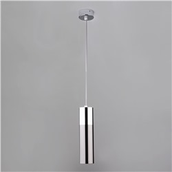 Подвесной светодиодный светильник в стиле лофт 50135/1 LED хром / черный жемчуг