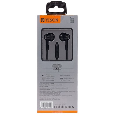 Проводные наушники с микрофоном внутриканальные Yison CX310 Jack 3,5  (black)