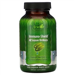 Irwin Naturals, Immuno-Shield, добавка для хорошего самочувствия на весь год, 100 желатиновых капсул