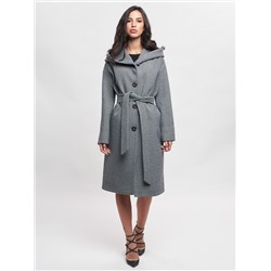 Пальто демисезонное серого цвета 42116Sr