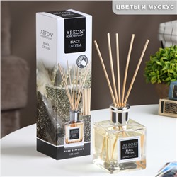 Диффузор ароматический для дома Areon Sticks, 150 мл, "Black Crystal",цветы и мускус