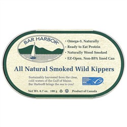 Bar Harbor,  All Natural Smoked Wild Kippers, 6.7 oz (190 g)