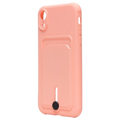 Чехол-накладка - SC304 с картхолдером для "Apple iPhone XR" (light pink) (208679)