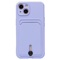 Чехол-накладка - SC304 с картхолдером для "Apple iPhone 13" (light violet) (208482)