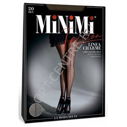 MiNiMi Linea Charm Женские матовые колготки с эффектом тюль и имитацией шва по ноге