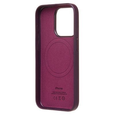 Чехол-накладка ORG SM002 экокожа SafeMag для "Apple iPhone 15 Pro" (mulberry)