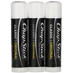 Chapstick, Lip Care Skin Protectant, Classic Collection, 3 Sticks, 0.15 oz (4 g) Each