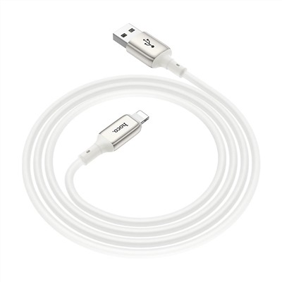 Кабель USB - Apple lightning Hoco X66  100см 2,4A  (white)