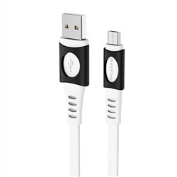 Кабель USB - micro USB Borofone BX35 Carib (повр. уп)  100см 2,4A  (white)